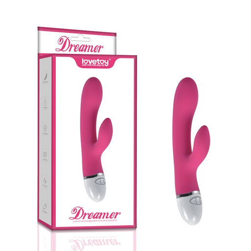 Dreamer 7 Mode Silicone Rechargeable Rabbit Vibrator Pink product image
