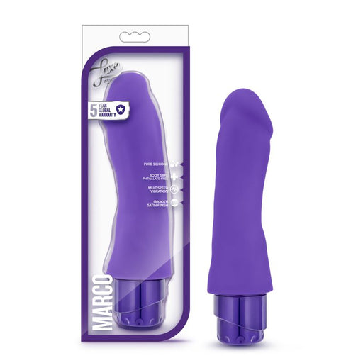 Luxe Marco Realistic Vibrating Dildo – Purple