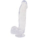 Cock And Balls With Suction Cup Diamond Clear