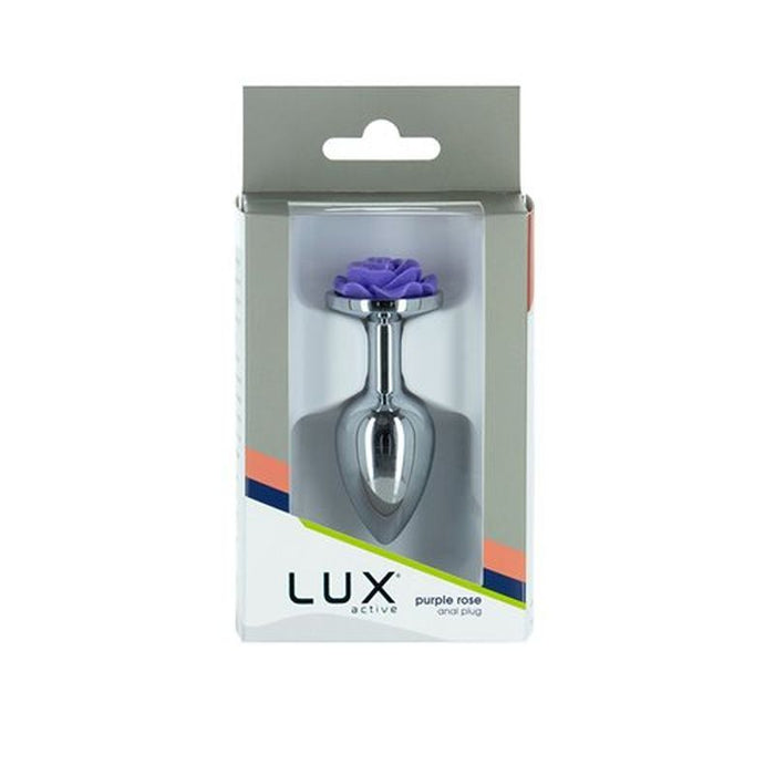 Purple Rose 3in Metal Butt Plug product image
