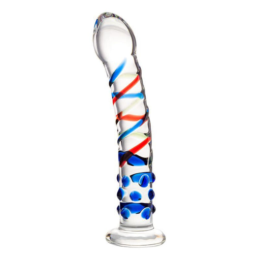 Sexus Glass Dildo – Blue Tip 18cm