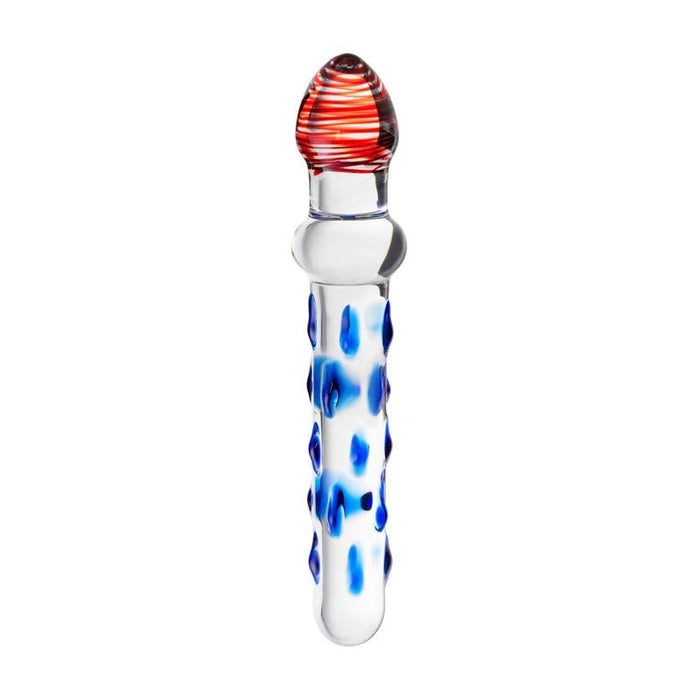 Sexus Glass Dildo Blue/Red 20 cm product image