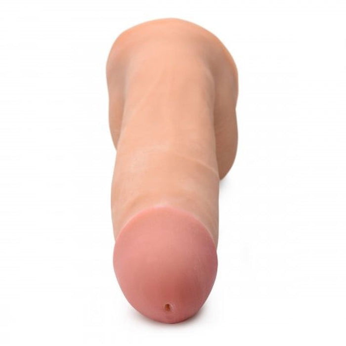 8in Dual Density Squirting Dildo w Balls Reservoir