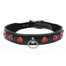 Bling Vixen Leather Choker w Red Rhinestones product image