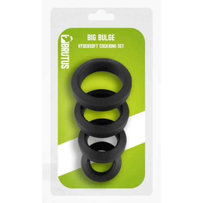 Brutus Big Bulge Silicone Cock Ring 4 Pc Set product image