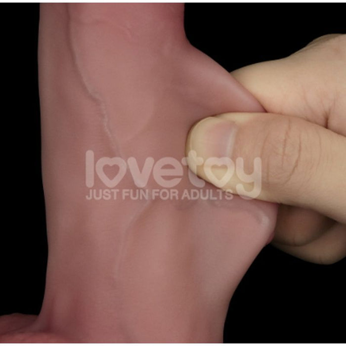Sliding Skin Pro Dual Layer Silicone Dong 8in