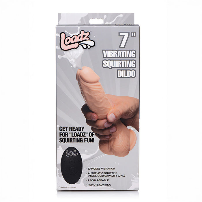 8.5in Dual Density Squirting Dildo Light Skin Tone w Remote