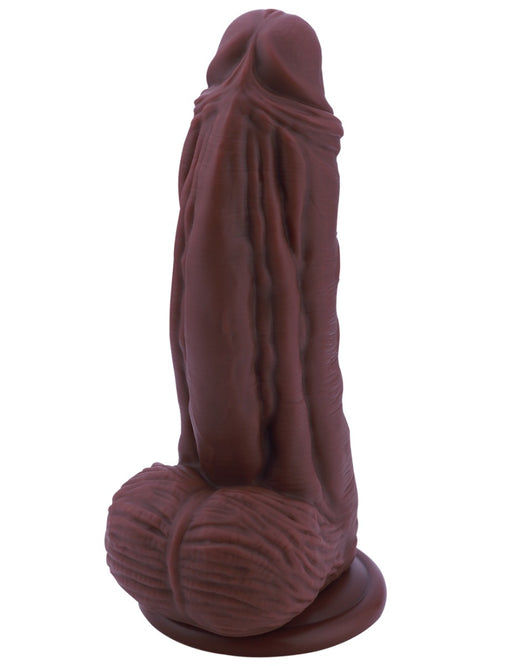 HiSmith 10.45" Huge Slightly Curved Silicone Dildo Coffee product image - Love Secrets
