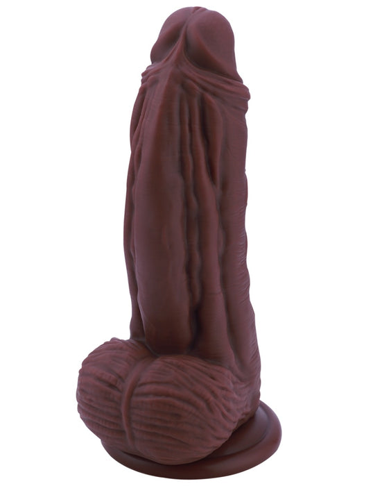 HiSmith 10.45" Huge Slightly Curved Silicone Dildo Coffee product image - Love Secrets