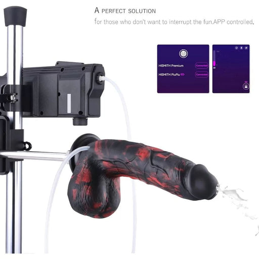 HiSmith - Pneumatic Auto Lube Launcher with 8.3" Silicone Squirting Dildo (KlicLok) product image - Love Secrets Australia